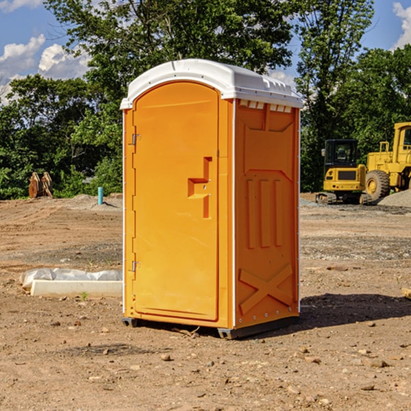 how often are the portable toilets cleaned and serviced during a rental period in Linn County